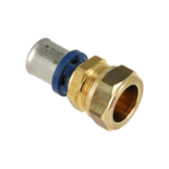 10604B Alu-pers rechte koppeling 20 x 22 mm knel