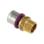 10908B Alu-pers rechte koppeling 1" x 26 mm puntstuk