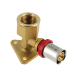 12202B Alu-pers Muurplaatkoppeling 1/2" x 16 mm Hoogte 47 mm 2001205