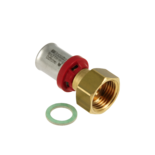 12502B Alu-pers 2-delige koppeling met losse fiberring  3/4" x 16 mm 2002010