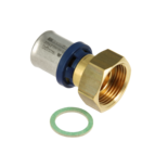 12503B Alu-pers 2-delige koppeling met losse fiberring  3/4" x 20 mm 2002020