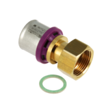 12505B Alu-pers 2-delige koppeling met losse fiberring  1" x 26 mm 2002040