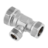 21320B Messing T-Koppeling verlopend  vertind 28 x 15 x 22 mm 82458AN