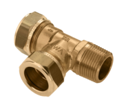 21501B Messing T-Koppeling buitendraad  15 x 15 x 1/2" mm 82613