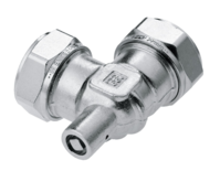 22504B Messing Kniekoppeling met ontluchter vertind 22 x 22 mm 82771AN