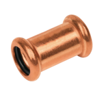 40111B Roodkoper Rechte koppeling 64 mm 400137