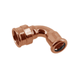 41501B Roodkoper Kniekoppeling 90° 3/8" x 12 mm 401601