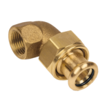 42909B Roodkoper 3-delige koppeling haaks 1 1/2" x 42 mm 404145