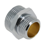 30508B   Verloopnippel 3/4" x 3/8 " mm Messing vertind 80551AN