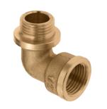 31504B  Knie 1/2" mm Buitendraad met kraag x Binnendraad 80310