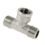 32401B  T-stuk Buitendraad x Binnendraad x Buitendraad 3/8" mm Messing vertind 88001AN