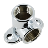 32802B  Muurplaat 2 x Binnendraad 1/2" Gepolijst verchroomd