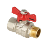 35701B Rode vlindergreep bediening drukklasse PN25 1/4" Bonfix 92315