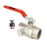 36701B Rode hendel bediening met aftapgelegenheid PN30 1/2" Bonfix 91992