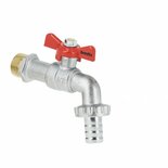 37002B Tapkraan met rode vlinder kogelafdichting en slangaansluiting  3/4" Bonfix 92956