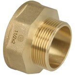 80206G Verloopadapter IS/US 2" x 11/2" met 6-kant Messing blank