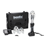 10715B Persmachine + accu + lader + 3 bekken M-set 12-15-22 mm in koffer