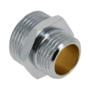 30506B   Verloopnippel 1/2" x 3/8 " mm Gepolijst verchroomd